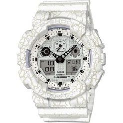 Zegarek Casio Męski GA-100CG-7AER G-Shock Cracked biały. Białe zegarki męskie Casio. Za 379.00 zł.