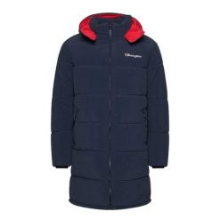 Kurtka uniwersalna męska Champion Script Logo Back Padded Hooded. Niebieskie kurtki męskie CHAMPION, m, bez wzorów, z bawełny, bez ramiączek, z kapturem. Za 451.00 zł.