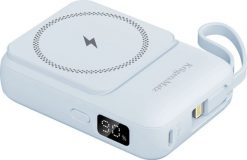 ML POWERBANK indukcyjny Kruger&Matz 10000 mAh Mag Safe z kablem niebieski. Niebieskie powerbanki Wekome. Za 89.67 zł.