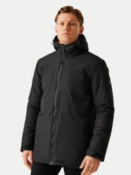 Regatta Kurtka przeciwdeszczowa Larrick RMP397 Czarny Regular Fit. Czarne kurtki outdoor męskie Regatta, m, bez wzorów, z syntetyku, bez kaptura, outdoorowe. Za 299.99 zł.