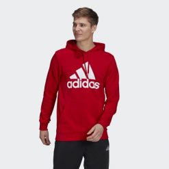 Bluza z kapturem adidas Essentials Big Logo. Białe bluzy nierozpinane męskie ADIDAS, s, bez wzorów, eleganckie, bez ramiączek, z kapturem. Za 200.00 zł.