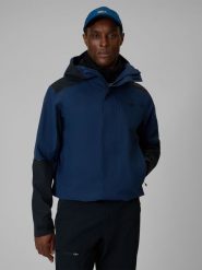 4F Kurtka trekkingowa membrana 10000 męska - granatowa M. Niebieskie kurtki męskie 4f, l, bez wzorów, z materiału, bez ramiączek, bez kaptura. Za 399.99 zł.
