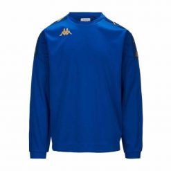 Bluza Kappa Gaverno. Niebieskie bluzy nierozpinane męskie Kappa, bez wzorów, sportowe, bez ramiączek, bez kaptura. Za 227.00 zł.