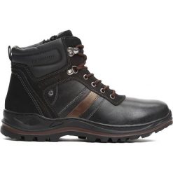 Czarno-Brązowe Trapery Animus. Buty zimowe męskie marki Born2be. Za 139.99 zł.