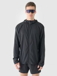 4F Kurtka do biegania Ultralight męska - szara L. Szare kurtki treningowe męskie 4f, l, bez wzorów, z materiału, z kapturem, do biegania. Za 299.99 zł.