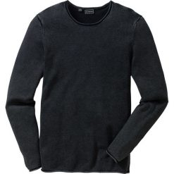 Sweter w delikatne paski, z efektem wytarcia Slim Fit bonprix czarny. Swetry męskie marki bonprix. Za 59.99 zł.