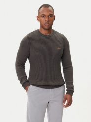 Aeronautica Militare Sweter 252MA1571UL00409 Szary Slim Fit. Szare kardigany męskie Aeronautica Militare, m, bez wzorów, z bawełny, bez ramiączek. Za 589.99 zł.