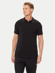 Boss Polo Paule 4 50506195 Czarny Slim Fit. Czarne koszulki polo męskie Boss, m, bez wzorów, z bawełny, bez kołnierzyka, bez ramiączek. Za 239.99 zł.