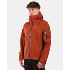 Męska wodoodporna kurtka hardshell Kilpi MAMBA-M. Brązowe kurtki outdoor męskie Kilpi, m, bez wzorów, z hardshellu, bez kaptura, trekkingowe. Za 835.17 zł.