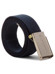 Lacoste Pasek Męski RC2012 Granatowy. Niebieskie paski męskie Lacoste, bez wzorów, z materiału. Za 139.99 zł.