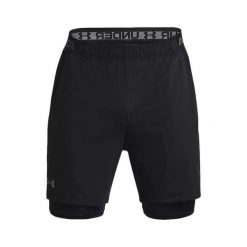 Spodnie treningowe męskie Under Armour 1373764002. Czarne szorty sportowe męskie Under Armour, bez wzorów. Za 289.99 zł.