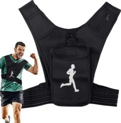 Verk Kamizelka do biegania z odblaskiem sportowa torba uchwyt na telefon Kamizelka do biegania z odblaskiem sportowa torba uchwyt na telefon. Torby sportowe męskie Verk, bez wzorów. Za 19.64 zł.