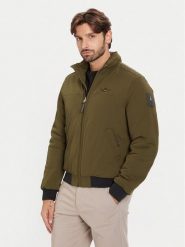 Aeronautica Militare Kurtka bomber 252AB3026UCT03264 Zielony Regular Fit. Zielone kurtki męskie Aeronautica Militare, m, bez wzorów, z syntetyku, bez ramiączek, bez kaptura. Za 1,129.00 zł.