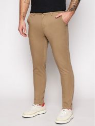 Jack & Jones Chinosy Marco Bowie 12150160 Beżowy Slim Fit. Brązowe eleganckie spodnie męskie Jack & Jones, bez wzorów, z bawełny. Za 179.99 zł.