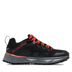 Trekkingi Columbia. Czarne buty trekkingowe męskie Columbia, bez wzorów, sportowe, bez obcasa, bez zapięcia. Za 479.99 zł.