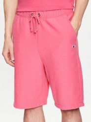 Champion Szorty sportowe 218650 Różowy Regular Fit. Czerwone szorty sportowe męskie CHAMPION, bez wzorów, z bawełny, sportowe. Za 139.99 zł.