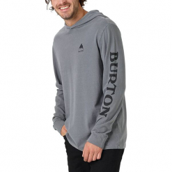 Bluza "MTN" w kolorze szarym. Szare bluzy rozpinane męskie Burton, z nadrukiem, z bawełny. W wyprzedaży za 99.95 zł.