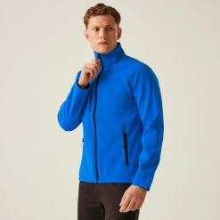 Softshell roboczy męski Octagon. Niebieskie kurtki softshell męskie Regatta, m, bez wzorów, z softshellu, bez kaptura, trekkingowe. W wyprzedaży za 219.99 zł.