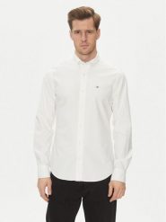 Gant Koszula Slim Oxford Stretch 3230115 Biały Slim Fit. Białe koszule męskie Gant, m, bez wzorów, z bawełny, bez kołnierzyka, bez ramiączek. Za 299.99 zł.