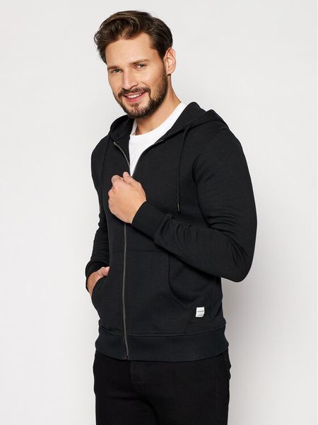 Jack & Jones Bluza Basic 12181901 Czarny Regular Fit. Czarne bluzy rozpinane męskie Jack & Jones, m, bez wzorów, z bawełny, bez ramiączek, bez kaptura. Za 169.99 zł.