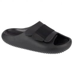Klapki unisex Crocs 209413001. Czarne klapki i japonki męskie Crocs, bez wzorów, z materiału. Za 239.00 zł.