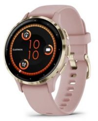 Garmin Venu 3s jasnozłota ramka z paskiem w kolorze dust rose. Czerwone zegarki sportowe Garmin. Za 1,649.00 zł.