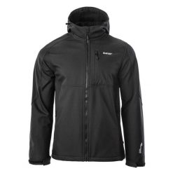 Kurtka męska Softshell Hi-Tec Salmir - czarna, Rozmiar M. Czarne kurtki męskie Hi-tec, l, bez wzorów, z materiału, bez kaptura. Za 129.99 zł.