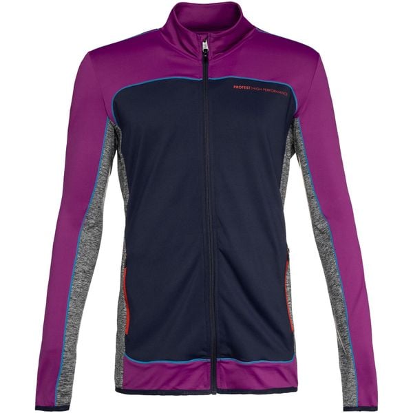 Bluza męska Protest HOLM full zip top. Fioletowe bluzy nierozpinane męskie Protest, m, bez wzorów, bez ramiączek, bez kaptura. W wyprzedaży za 142.99 zł.