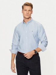 Tommy Hilfiger Koszula Solid Heritage MW0MW35774 Niebieski Regular Fit. Niebieskie koszule męskie Tommy Hilfiger, m, bez wzorów, z bawełny, bez kołnierzyka, bez ramiączek. Za 249.99 zł.