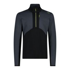 Golf męski techniczny CMP 34E4097. Czarne swetry męskie CMP, bez wzorów, sportowe, bez kołnierzyka, bez ramiączek. Za 306.50 zł.