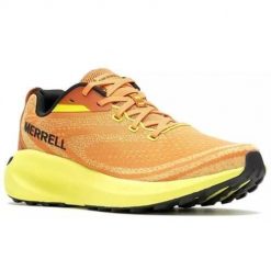 Buty do biegania męskie Merrell J068071. Brązowe buty do biegania męskie Merrell, bez wzorów, z gumy, bez zapięcia, do biegania. Za 543.00 zł.