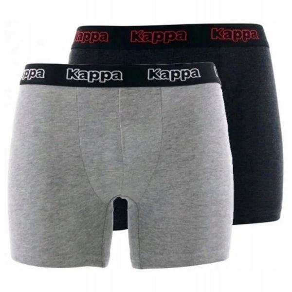 Bokserki Męskie (zestaw 2 Sztuk). Czarne bokserki męskie Kappa, m, bez wzorów. Za 77.99 zł.