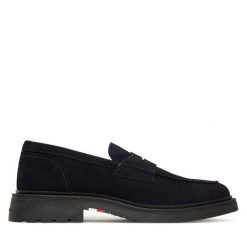 Mokasyny Tommy Hilfiger. Niebieskie mokasyny męskie Tommy Hilfiger, bez zapięcia. Za 389.99 zł.
