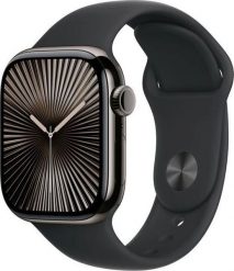 Smartwatch Apple Watch 10 GPS + Cellular 42mm Slate Titanium M/L Czarny (MWXH3ET/A). Czarne zegarki smartwatch Apple. Za 2,797.40 zł.