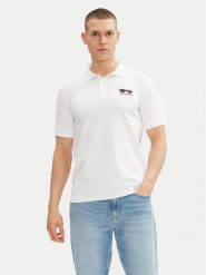 KARL LAGERFELD Polo 745400 552235 Biały Slim Fit. Białe koszulki polo męskie KARL LAGERFELD, m, bez wzorów, z bawełny, bez kołnierzyka, bez ramiączek. Za 239.99 zł.