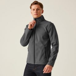 Softshell roboczy męski Octagon. Szare kurtki softshell męskie Regatta, m, bez wzorów, z softshellu, bez kaptura, trekkingowe. W wyprzedaży za 219.99 zł.