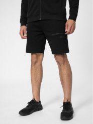 4F Szorty sportowe 4FSS23TSHOM057 Czarny Regular Fit. Czarne szorty sportowe męskie 4f, bez wzorów, z bawełny, sportowe. Za 129.99 zł.