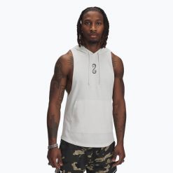 Bluza męska Under Armour Project Rock Snake SL. Białe bluzy nierozpinane męskie Under Armour, m, bez wzorów, rockowe, bez ramiączek, bez kaptura. Za 119.99 zł.