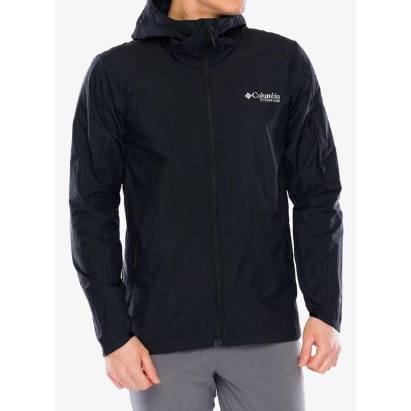 Kurtka przeciwwiatrowa męska Columbia Loop Trail II Windbreaker. Czarne kurtki męskie Columbia, m, bez wzorów, z softshellu, sportowe, bez ramiączek, bez kaptura. Za 359.99 zł.