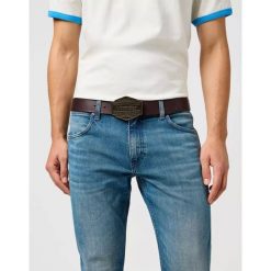 MESKI PASEK WRANGLER BIG BUCKLE BELT BROWN 112365273. Brązowe paski męskie Wrangler, bez wzorów. Za 119.99 zł.