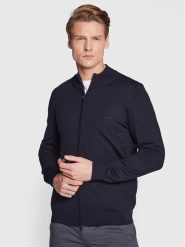 Boss Kardigan Balonso_L 50476347 Granatowy Regular Fit. Niebieskie kardigany męskie Boss, l, bez wzorów, z wełny, bez ramiączek. Za 759.99 zł.