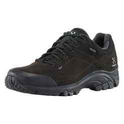 Buty trekkingowe Haglöfs Ridge GTX Low. Czarne buty trekkingowe męskie Haglöfs, bez wzorów, bez zapięcia. W wyprzedaży za 692.10 zł.