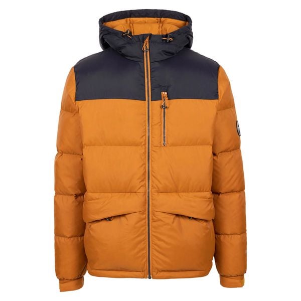 Męska Kurtka Puchowa Erris. Brązowe kurtki męskie Trespass, m, bez wzorów, z puchu, sportowe, bez ramiączek, bez kaptura. Za 390.99 zł.