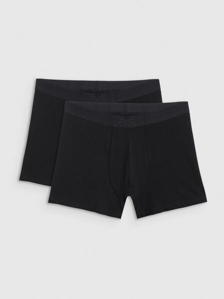 4F Bielizna bokserki (2-pack) męskie 4F x Robert Lewandowski - czarne S. Czarna bokserki męskie 4f, m, bez wzorów, z bawełny. Za 89.99 zł.