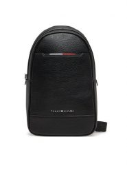 Tommy Hilfiger Plecak Th Central Sling Bag AM0AM13575 Czarny. Czarne plecaki męskie Tommy Hilfiger, bez wzorów, ze skóry. Za 469.99 zł.