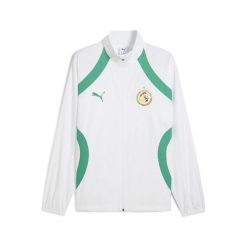 Męska kurtka przedmeczowa Senegal 2025 PUMA. Białe kurtki męskie Puma, l, bez wzorów, bez ramiączek, bez kaptura. W wyprzedaży za 326.50 zł.