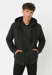 Bluza z kapturem B-VITAR. Szare bluzy nierozpinane męskie Volcano, m, bez wzorów, z bawełny, z kapturem. Za 199.99 zł.