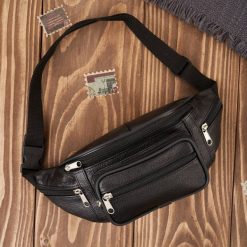 Torba męska na ramię ABR-16 saszetka nerka męska skórzana ABR-41 zestaw prezentowy Abruzzo ZUP-128. Czarne saszetki męskie z aplikacjami, z materiału. Za 254.00 zł.