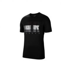 Koszulka sportowa męska Nike Air Jordan Air Motion. Czarne t-shirty sportowe męskie Nike, l, bez wzorów, z bawełny, sportowe, bez ramiączek. Za 227.00 zł.