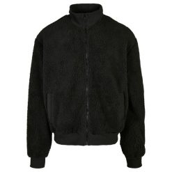 Kurtka Urban Classics boxy sherpa(GT). Czarne kurtki męskie Urban Classics, m, bez wzorów, bez ramiączek, bez kaptura. Za 382.00 zł.